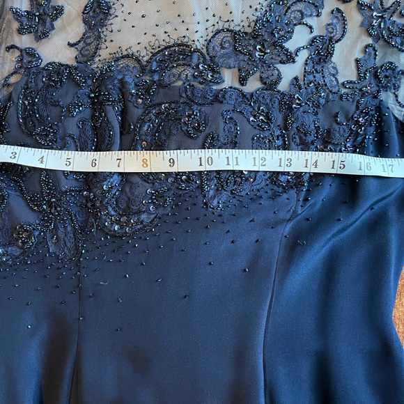 Mother of the Bride blue sequin gown. Only worn twice in the last 24 years. - Picture 9 of 15